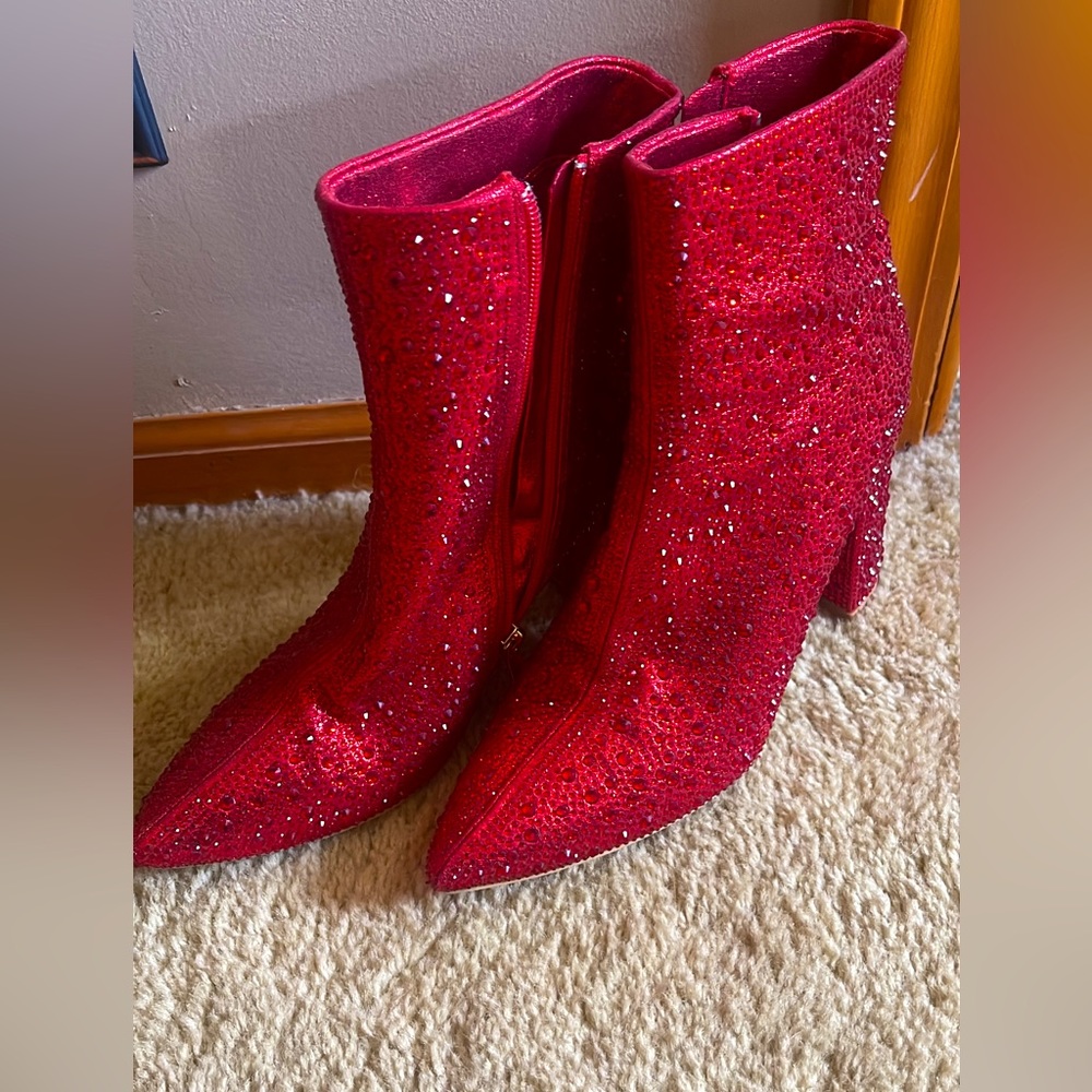 Sequin, Red Ruby Bootie! - image 1